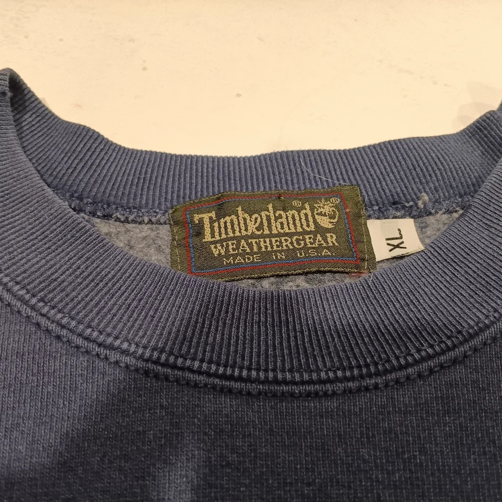 2/$20 Timberland Men's Dark Blue Graphic Crewneck Sweatshirt - Picture 4 of 4